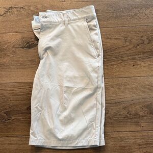 adidas Men's Cream Flat Front Shorts